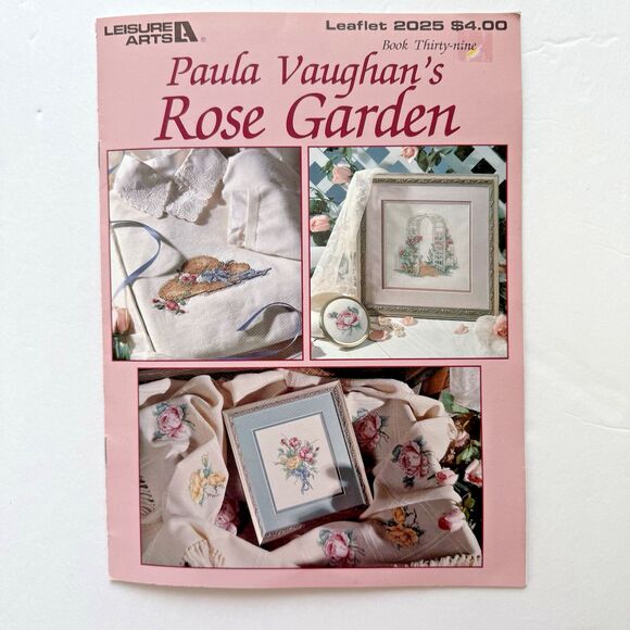 Paula Vaughan's Rose Garden Cross Stitch Patterns Leisure Arts Leaflet Book 39 - Picture 1 of 5
